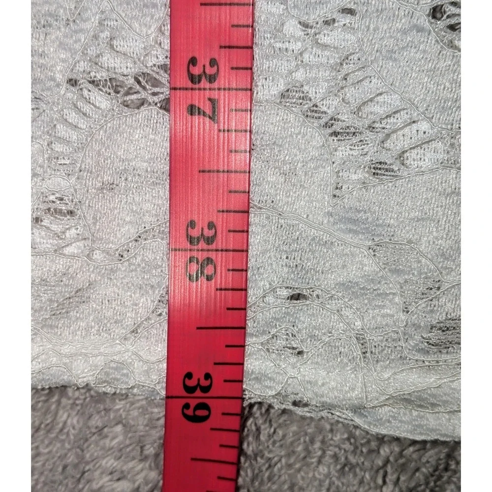 Allegra K White Lace Mock Neck Long Sleeve Mini Dress Women's Size L NWT NO BELT - Picture 7 of 11